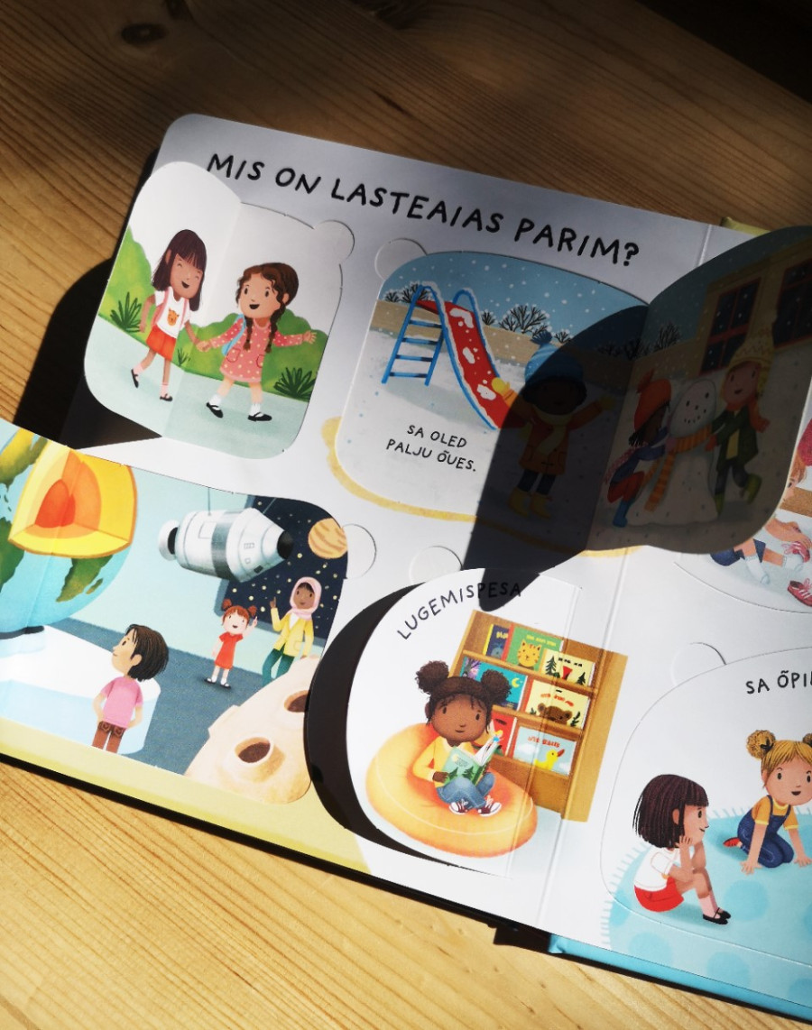 klapiraaamt miks peab lasteaias käima pappraamat kõvade lehtedega raamat lasteaiaga harjutamine klappidega