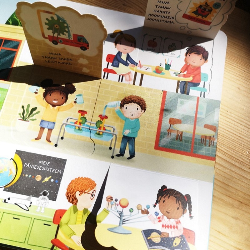 klapiraaamt miks peab lasteaias käima pappraamat kõvade lehtedega raamat lasteaiaga harjutamine klappidega