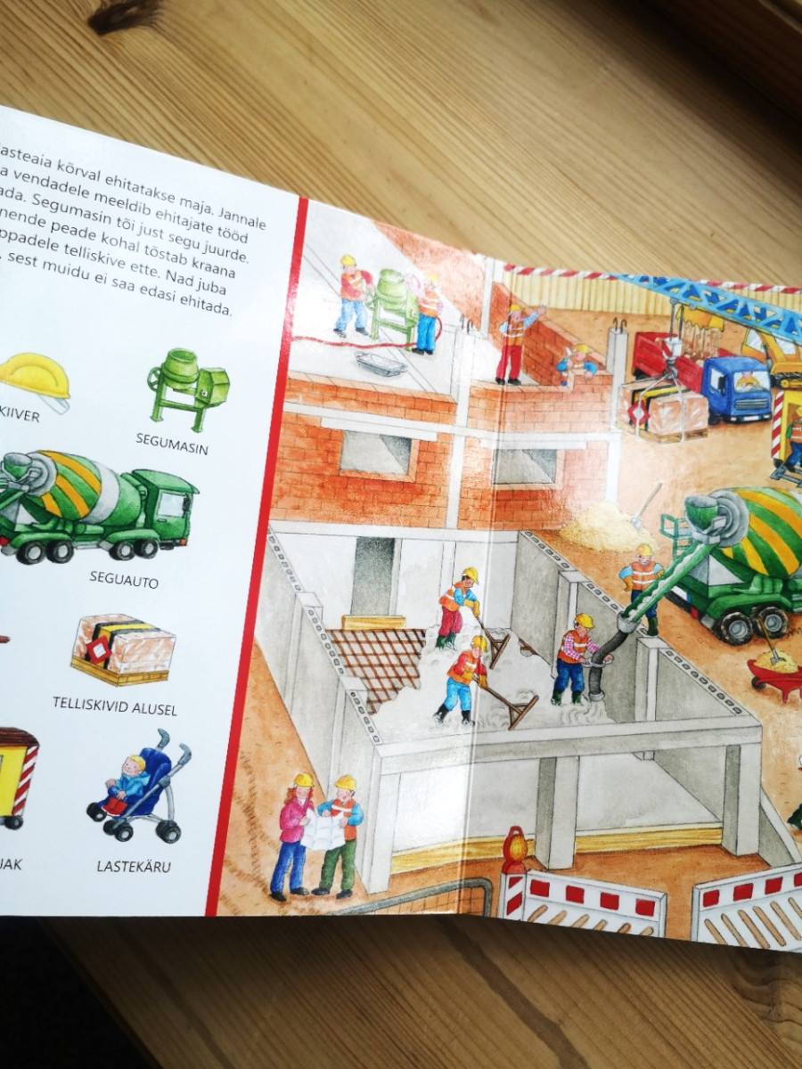 "Otsi ja uudista! Lapse maailm!" realistliku sisuga raamat papplehtedega kõvade lehtedega