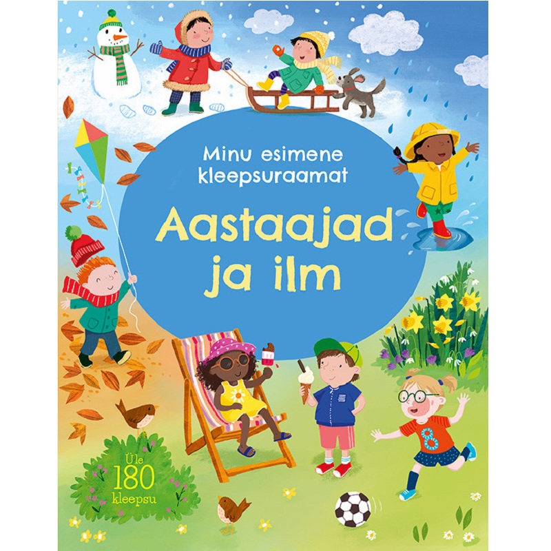 kleepsuraamat kleepsuvihik aastaajad ja ilm koolibri kleepsudega vihik