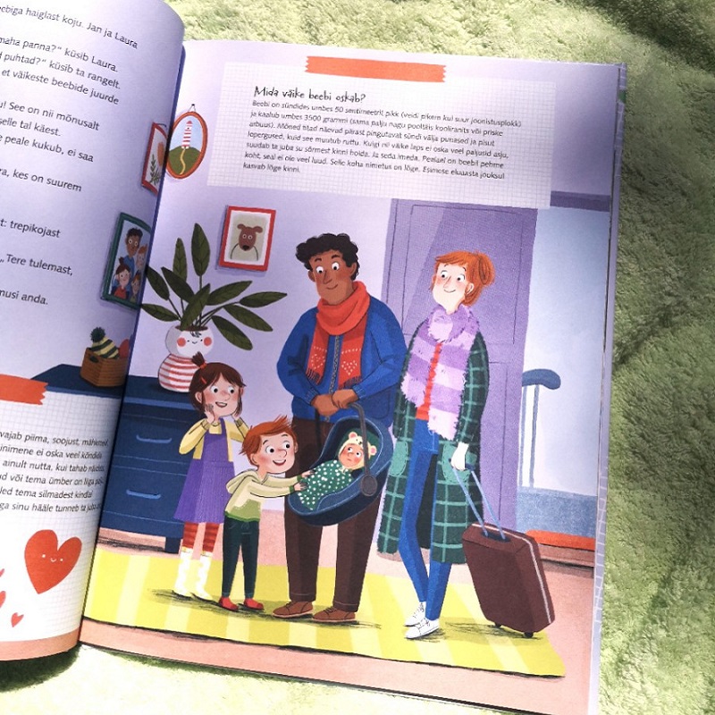 Eluline raamat "Meile sündis väike beebi" realistlik lapsele