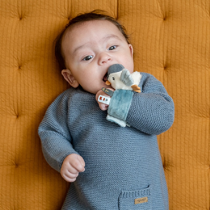 Beebide käevõru kõristiga "sinine linnuke" little dutch beebile mänguasi kõristi kõrin