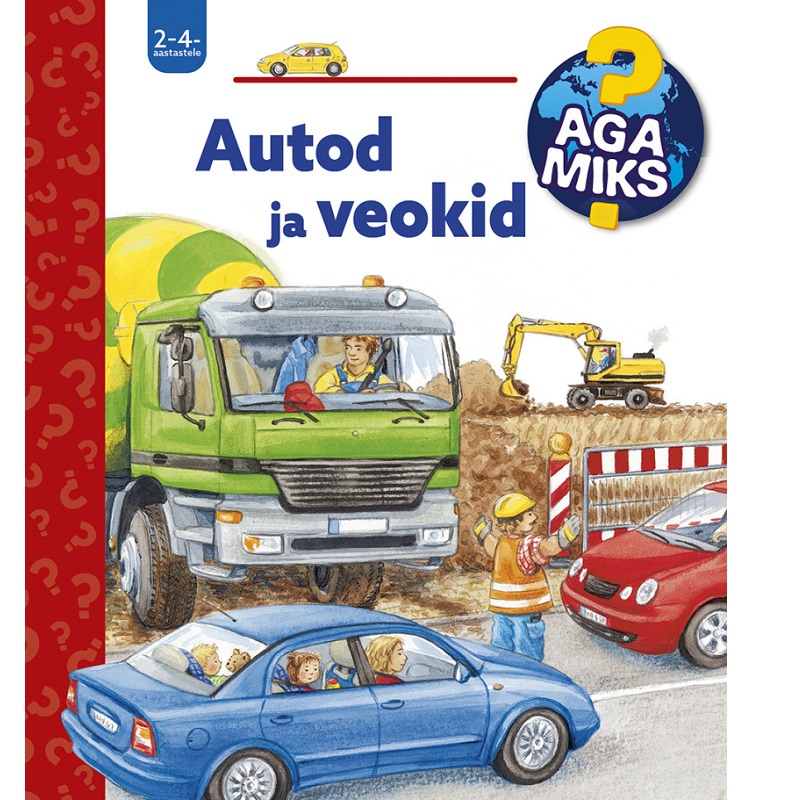 klapiraamat aga miks autod ja veokid pappraamat kõvade lehtedega raamat masinahuvilisele kingiidee