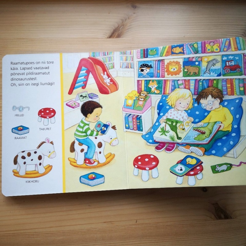 otsi ja uudista poes pappraamat kõvade lehtedega raamat realistlik sisu kingiidee väikelapsele
