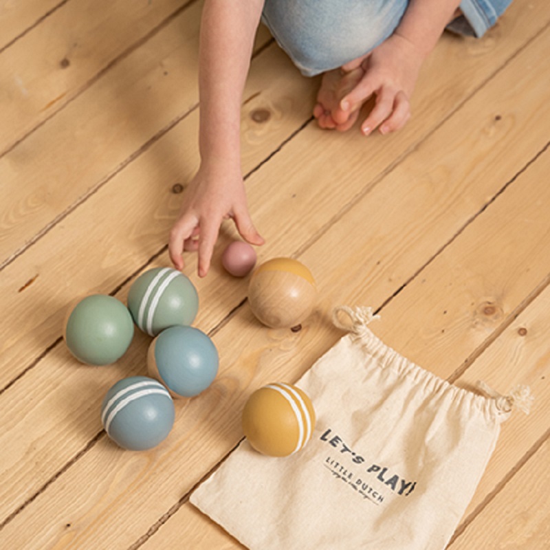 little dutch petank petang seltskonnamäng lastele võistlus puidust mäng pallid
