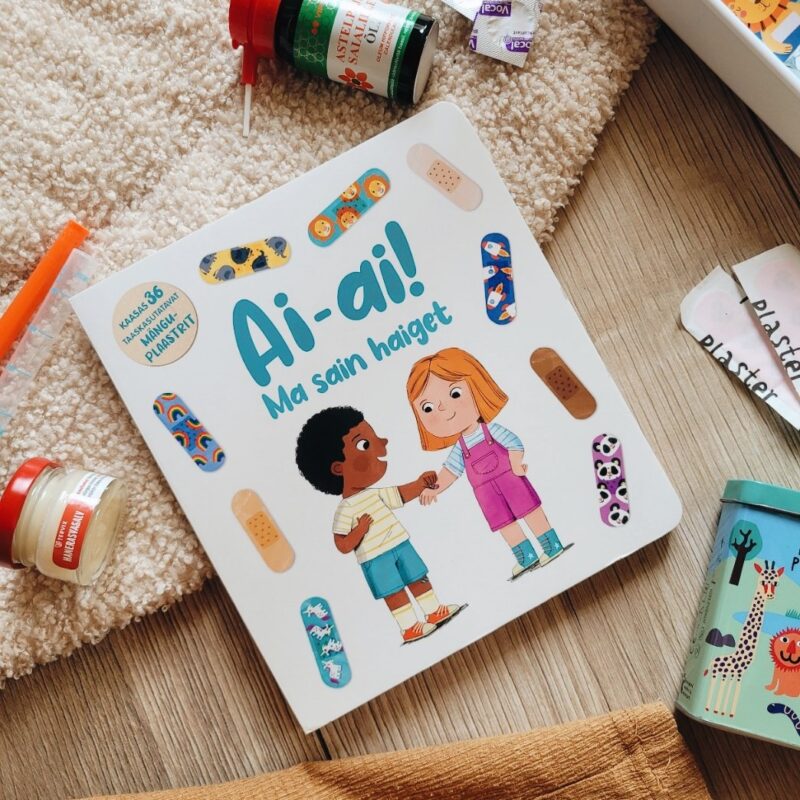 Korduvkasutatavate plaastritega raamat "Ai-ai! Ma sain haiget!"