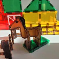 magnetklotsid connetix dinosaurus farm talus taluloomad hobune lammas loomad magnet klotsid magnetitega mänguklotsid õppevahend kingitus kingiidee