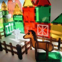 magnetklotsid connetix dinosaurus farm talus taluloomad hobune lammas loomad magnet klotsid magnetitega mänguklotsid õppevahend kingitus kingiidee