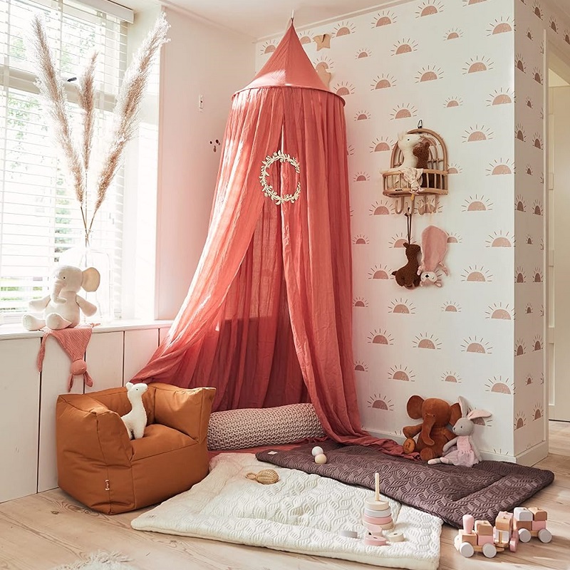 baldahhiin voodikate sääsevõrk lapse beebi tuba pesa