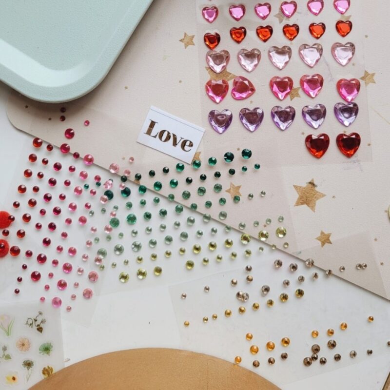 Kristallkleepsud, 104tk, rohelised toonid