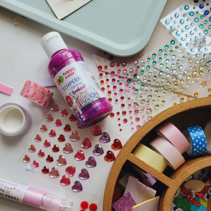 Kristallkleepsud, 104tk, punased toonid