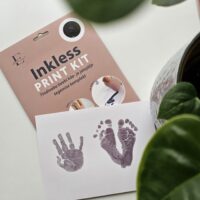 beebi käe- ja jalajälgede tegemise komplekt tindivaba jalajälje jäädvustamine