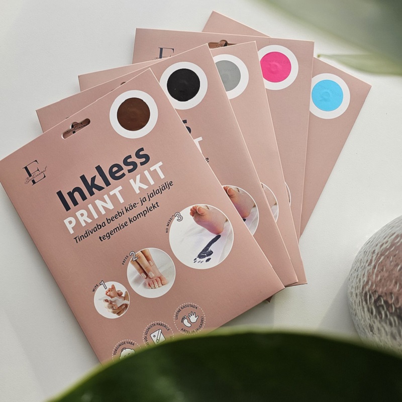 ohutu tindivaba beebi käe- ja jalajälje tegemise komplekt käejälje tegemine