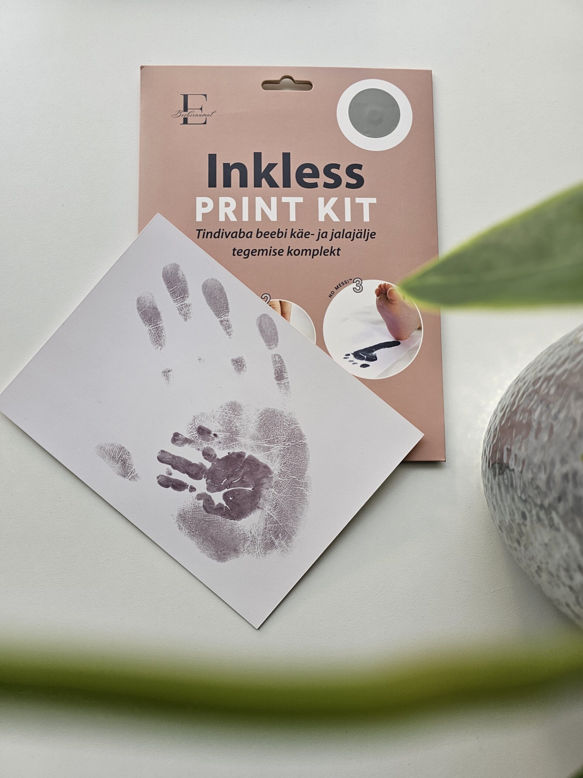 ohutu tindivaba beebi käe- ja jalajälje tegemise komplekt käejälje tegemine