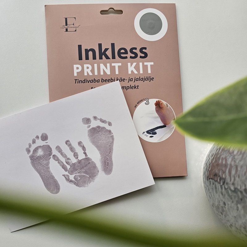 ohutu tindivaba beebi käe- ja jalajälje tegemise komplekt käejälje tegemine