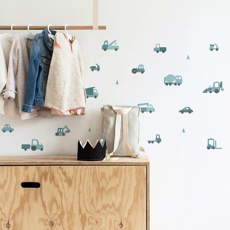 eemaldatavad seinakleepsud seinakleebised lastetuba aksessuaarid eemaldatav tapeet autod masinad