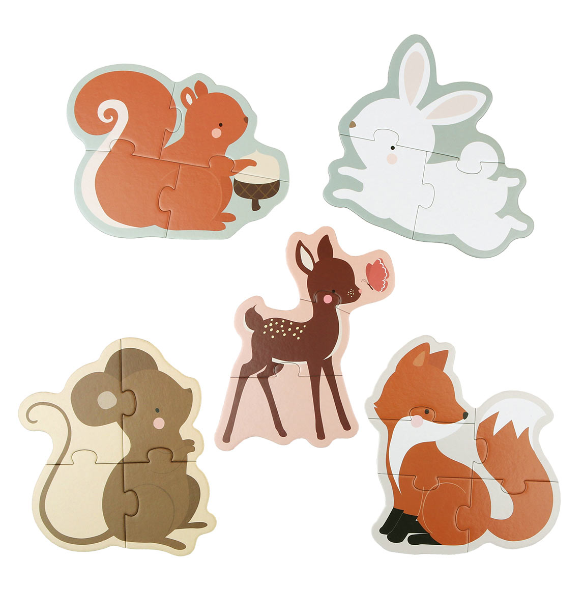 erineva raskusastmega puslede komplekt metsloomad pusle realistlik puslemäng beebipusle