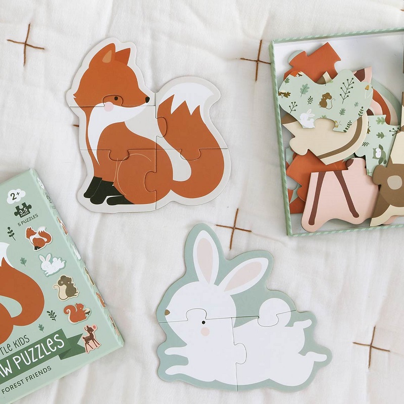 erineva raskusastmega puslede komplekt metsloomad pusle realistlik puslemäng beebipusle