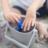 Scrunch kokkuvolditav ämber silikoonist liivakastimänguasjad
