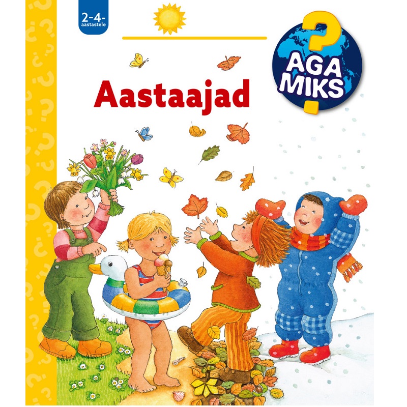 klapiraamat aastaajad kevad suvi sügis talv lastele realistlik montessori raamat