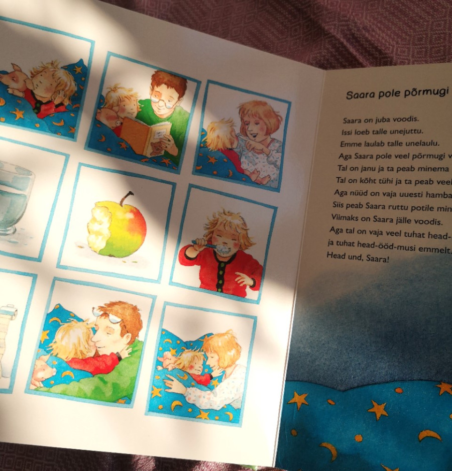 pappraamat kõvade lehtedega raamat maga magusasti unejutud lastele luuletused katsikukingitus