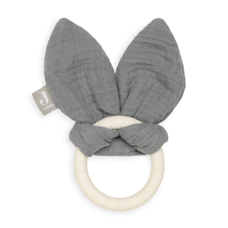 närimisrõngas beebile jollein looduslik krõbisev sensoorne jänku kõrvad