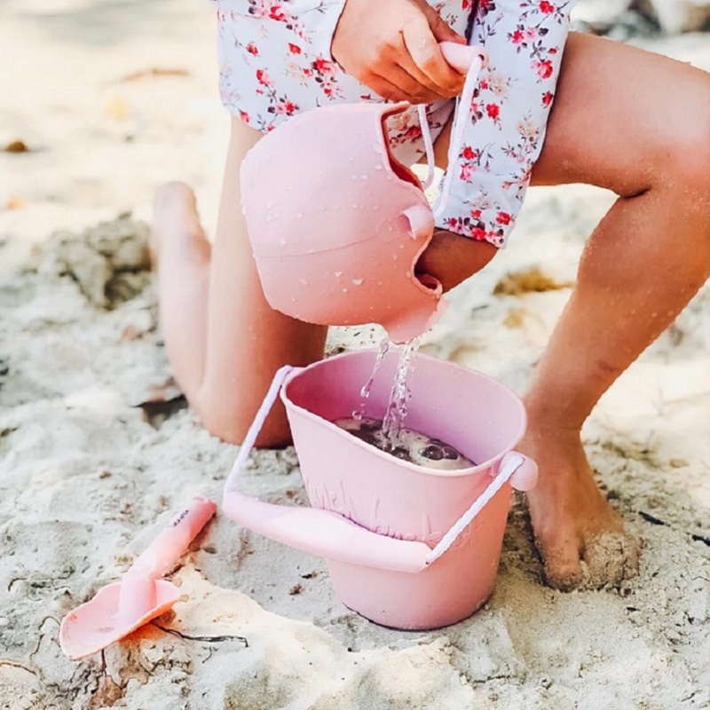 Scrunch kokkuvolditav ämber silikoonist liivakastimänguasjad kühvel labidas