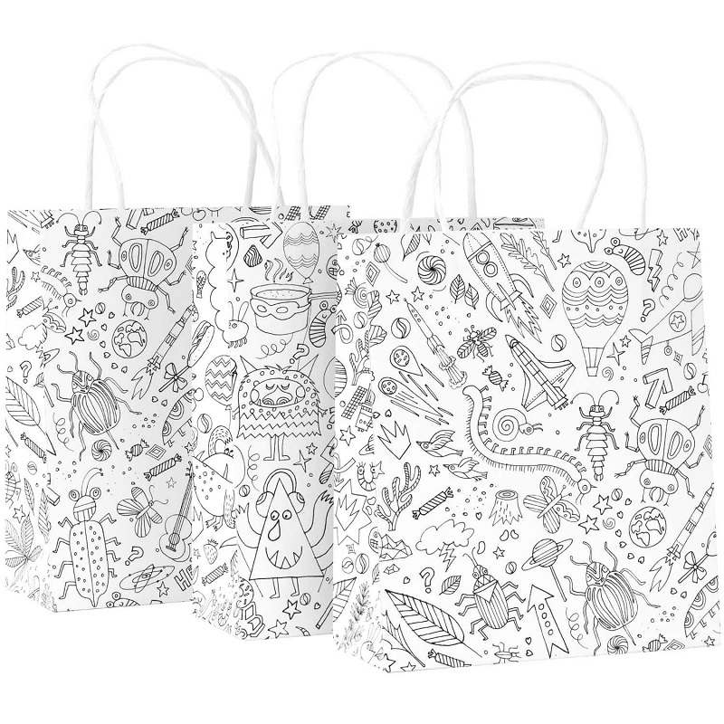 värvi ise värvitavad kinkekotid paberkotid lastele kingiidee sünnipäevakingitus meisterdamiskomplekt kingitus