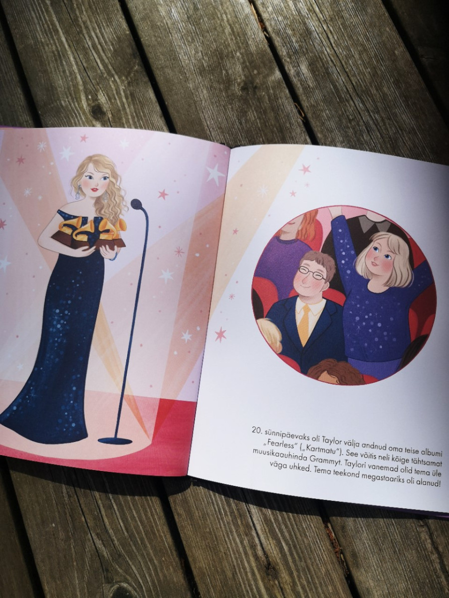 väikesed inimesed suured unistused raamatusari realistlik raamat montessori päris elu elulugu taylor swift swifties