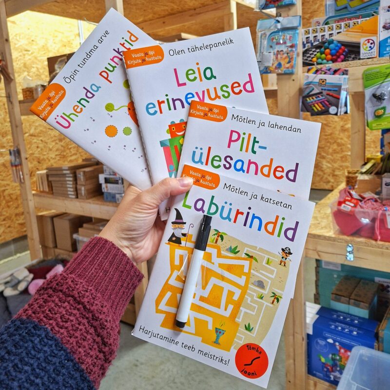 Korduvkasutatavate töövihikute (4 tk) komplekt kohvris "Nuputame koos"