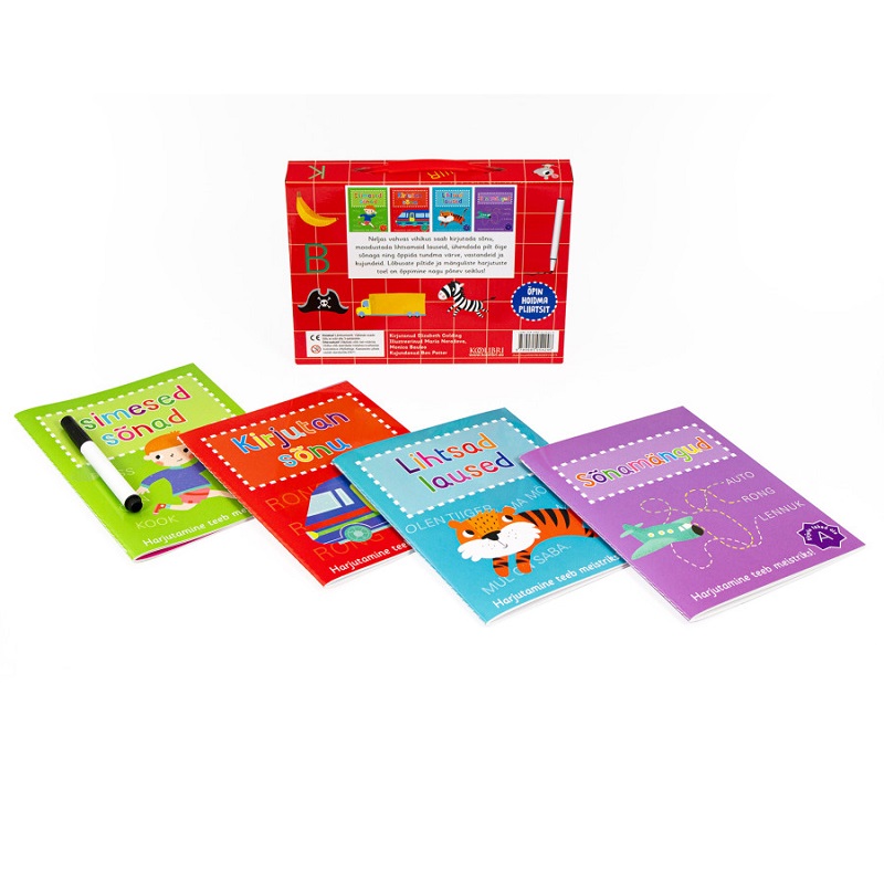 korduvkasutatavad töövihikud tegelusvihikud mängukohver õpe töövihik nuputa nuputamisvihik õppimine kirjatehnika lapsele matemaatika laburündid kirjutamine esimesed sõnad