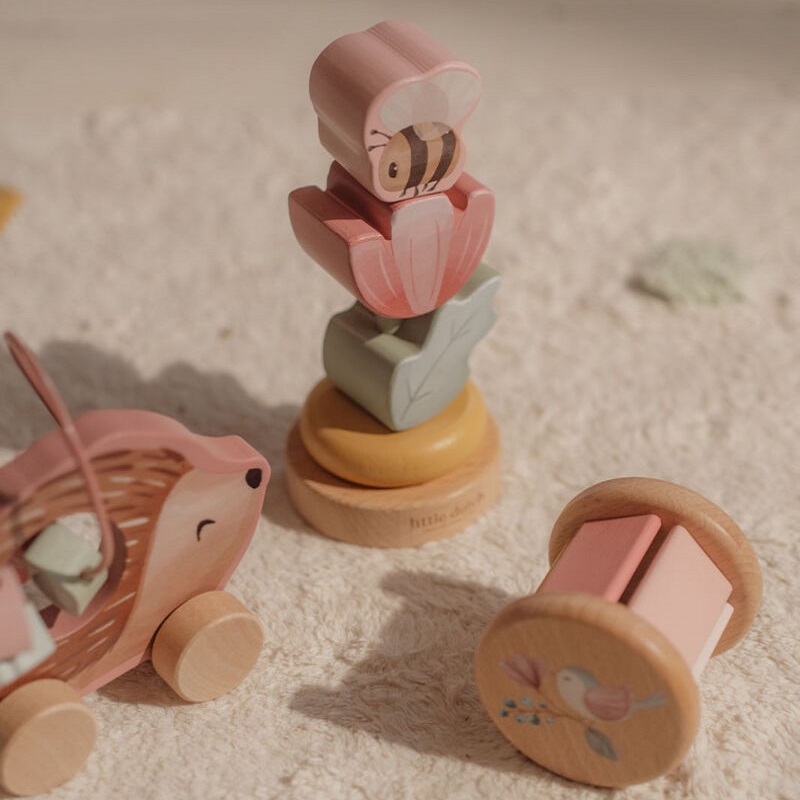 little dutch kinkekomplekt katsikuks beebile jõulukink kingiidee kõristi veerev puur kellukesega ladumistorn motoorikakeskus ratastel puidust mänguasjad