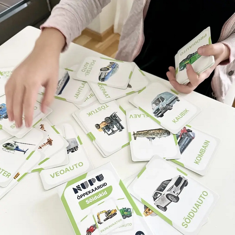nupu sõidukid masinad õppekaardid kõvad kaardid