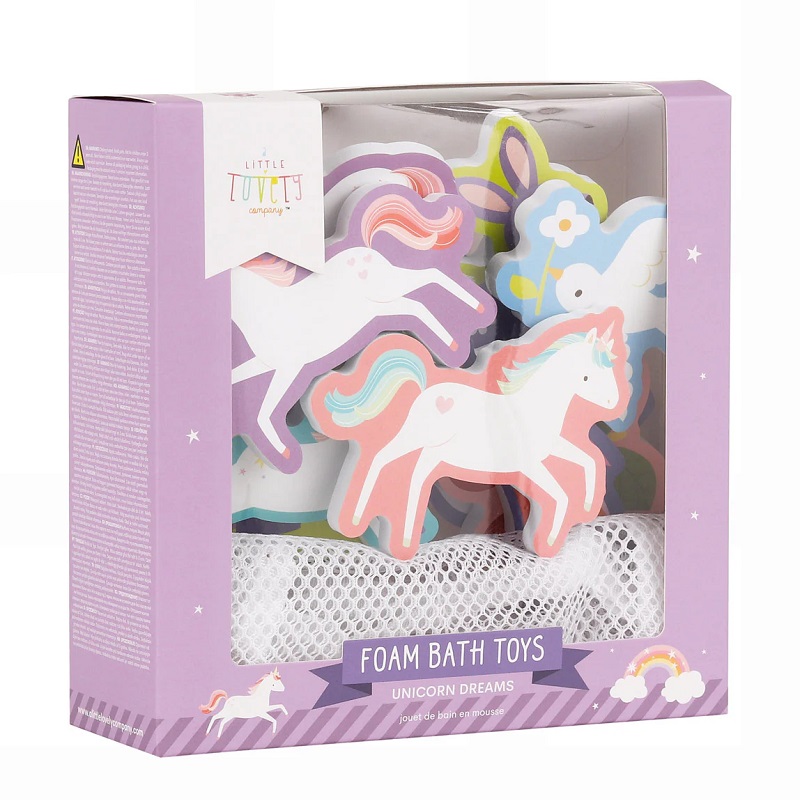 vannikujundid vannimänguasjad hoiukotiga a little lovely company ükssarvik hobune muinasjutt