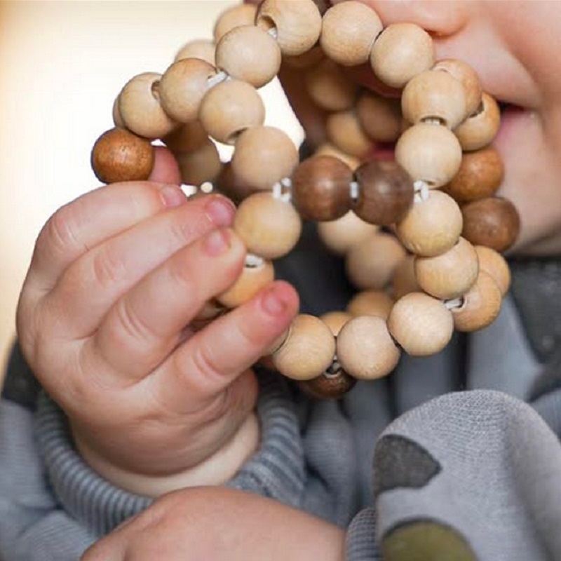 goki puidust kõristi kõrin haaramismänguasi närimisrõngas looduslik ohutu naturaalne puudutusrõngas montessori