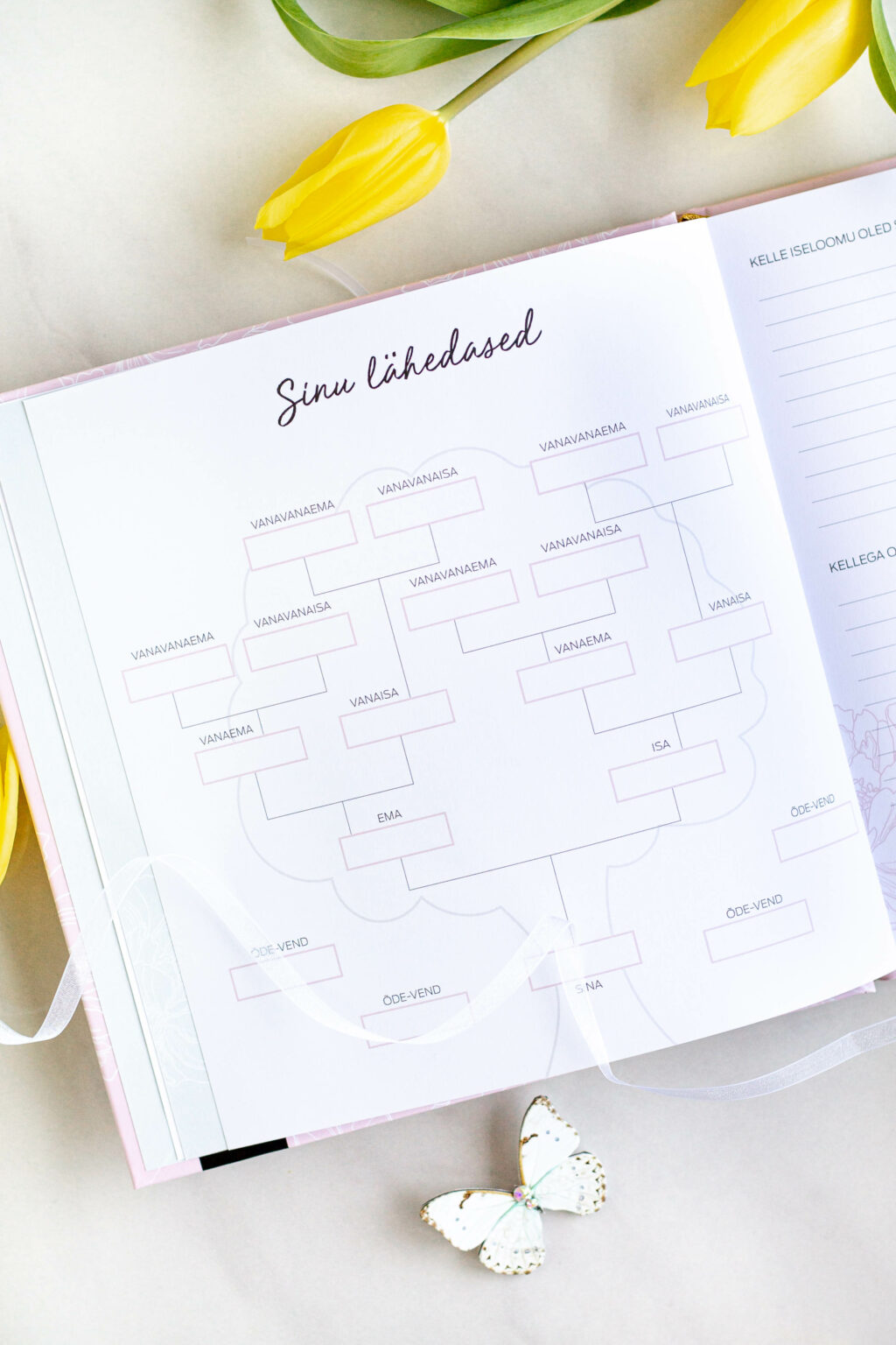 ise täidetav mälestusteraamat – üle 100 küsimuse ema elu jäädvustamiseks