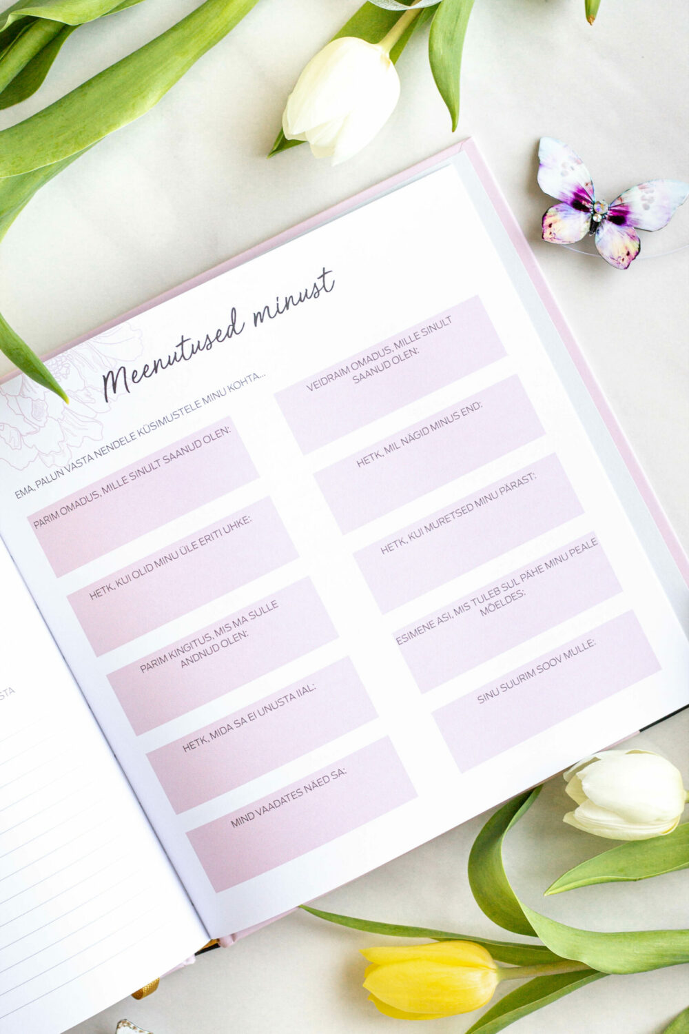 ise täidetav mälestusteraamat – üle 100 küsimuse ema elu jäädvustamiseks