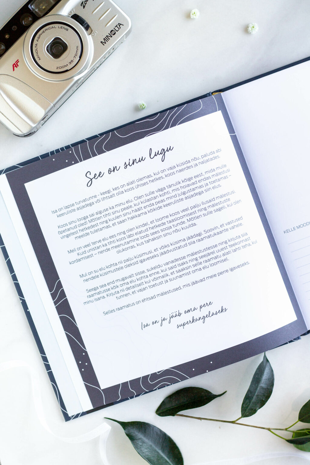 ise täidetav mälestusteraamat – üle 100 küsimuse isa elu jäädvustamiseks