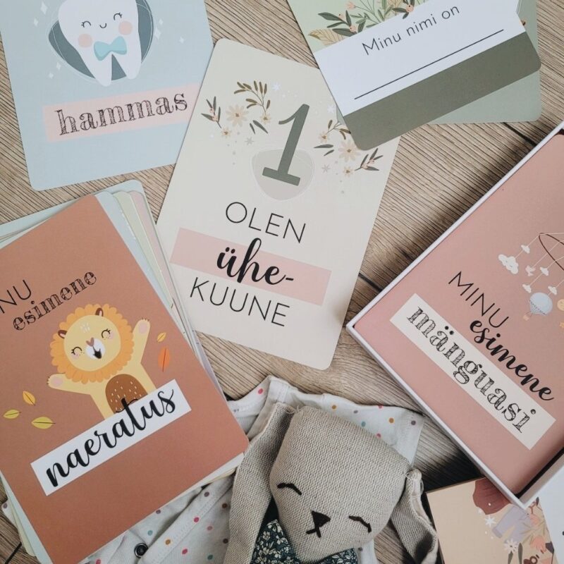 Beebikaardid "Esimesed hetked" - raamat ja 30 kaarti