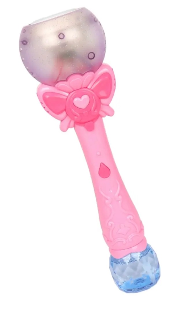 Valgusega mullipüstol ja võlukepp koos mullivedelikuga