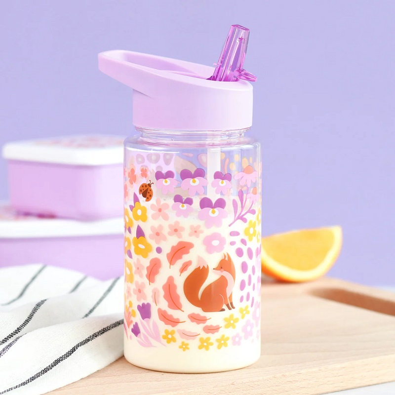 Laste joogipudel kõrrega ja lekkekindla spordikorgiga