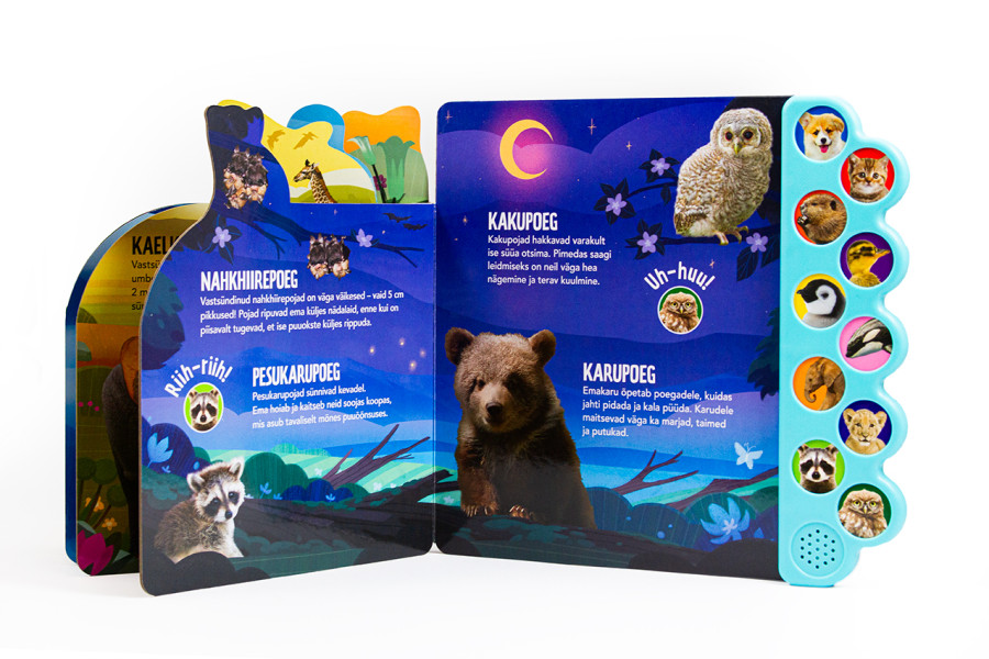 Interaktiivne heliraamat Armsad loomalapsed väikestele loomasõpradele