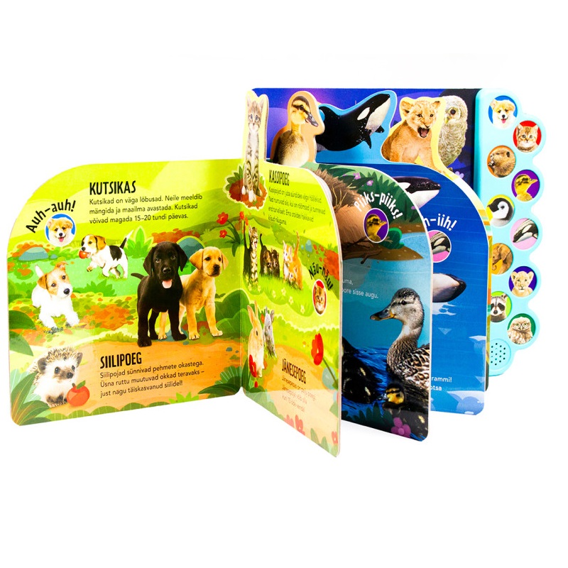 Interaktiivne heliraamat Armsad loomalapsed väikestele loomasõpradele