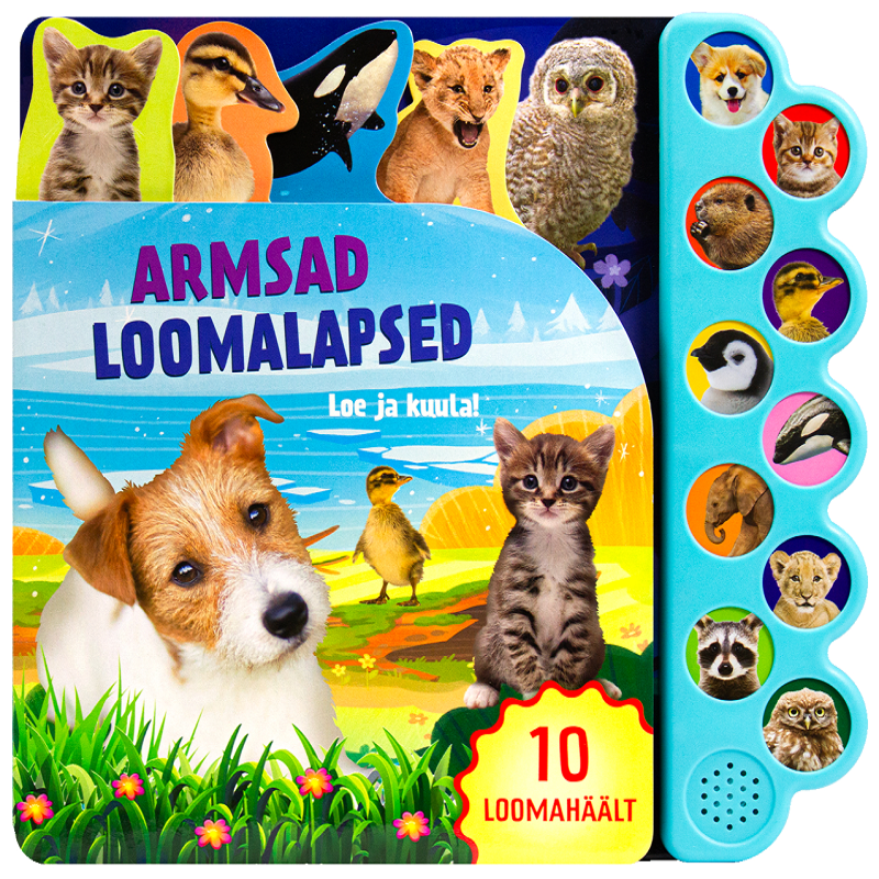 Interaktiivne heliraamat Armsad loomalapsed väikestele loomasõpradele