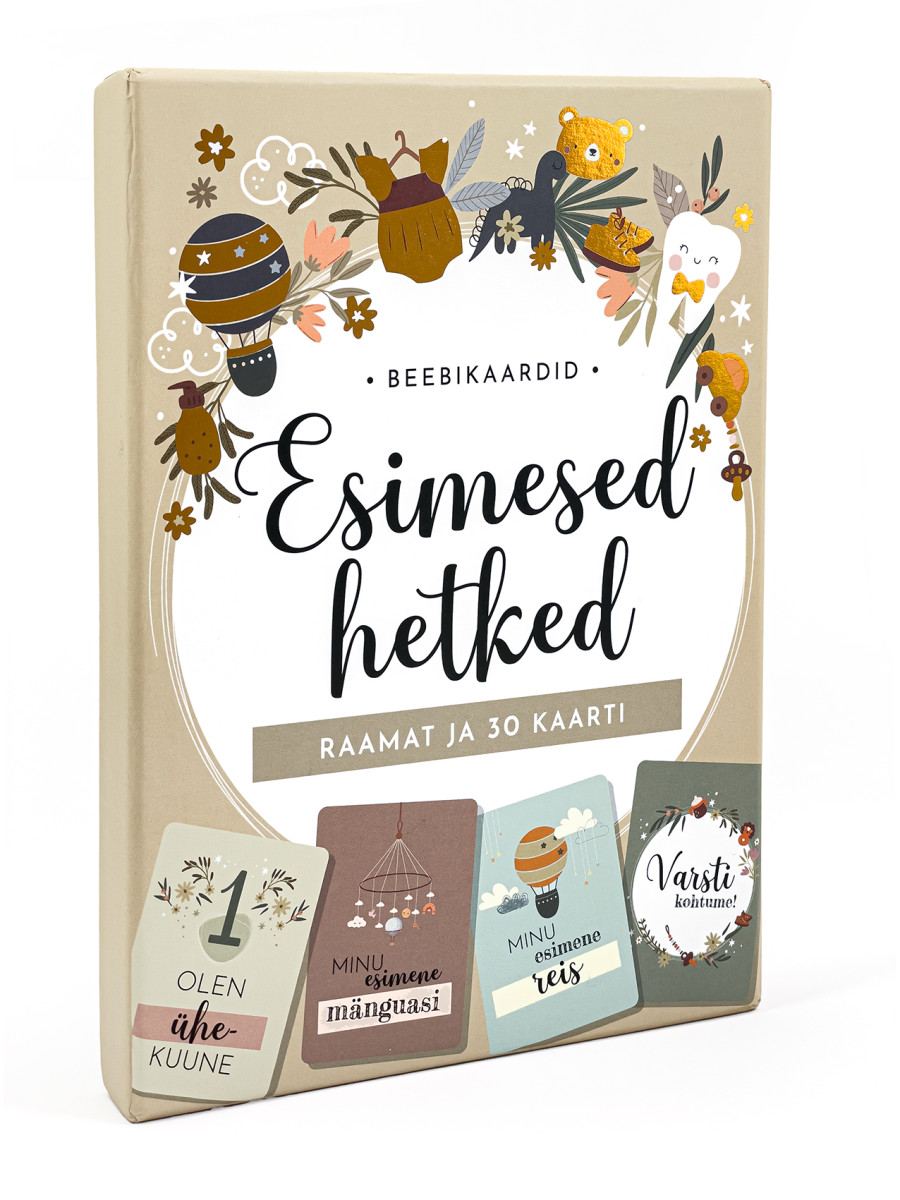 beebikaardid ja raamat mälestuste talletamiseks ning esimeste piltide tegemiseks