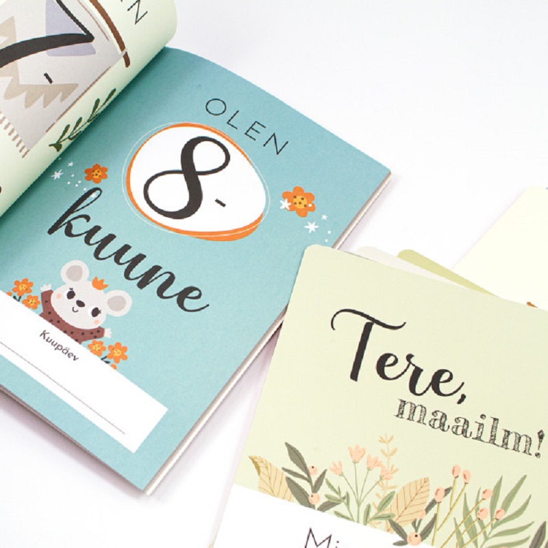 beebikaardid ja raamat mälestuste talletamiseks ning esimeste piltide tegemiseks