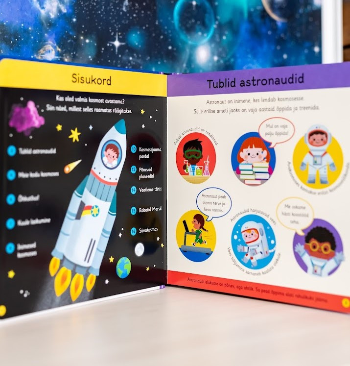 Minu esimene kosmoseraamat – klappidega pappraamat lastele