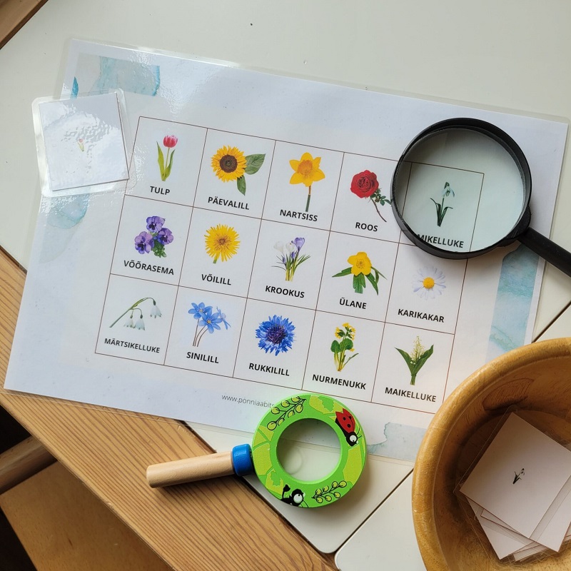 Tasuta mäng - Luubiga lilled - www.lapseheaks.ee