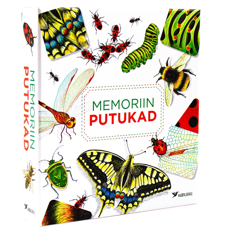 Putukamemoriin 60 kaardi ja putukaraamatuga karbis