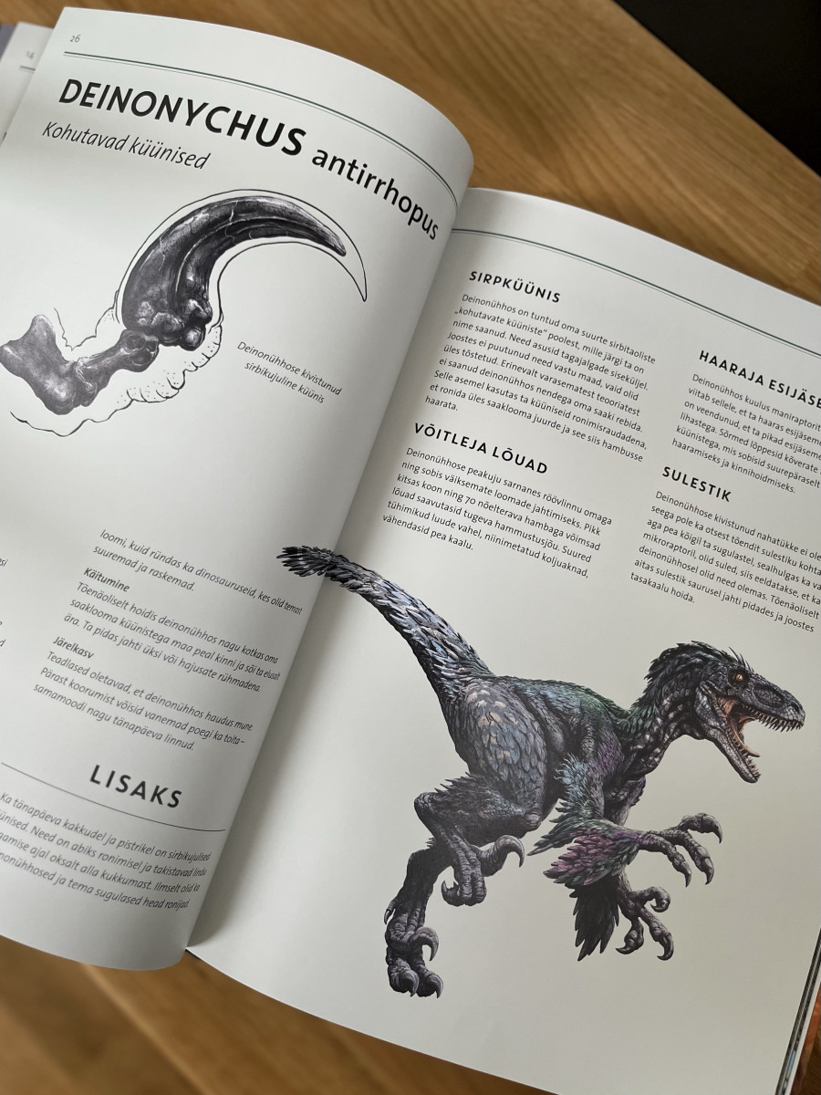 Raamat Elutruud loomad – dinosaurused, kõva kaanega teadusraamat lastele